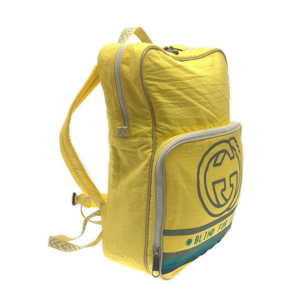 Gucci Interlocking G Medium Backpack Yellow Gray … - image 2